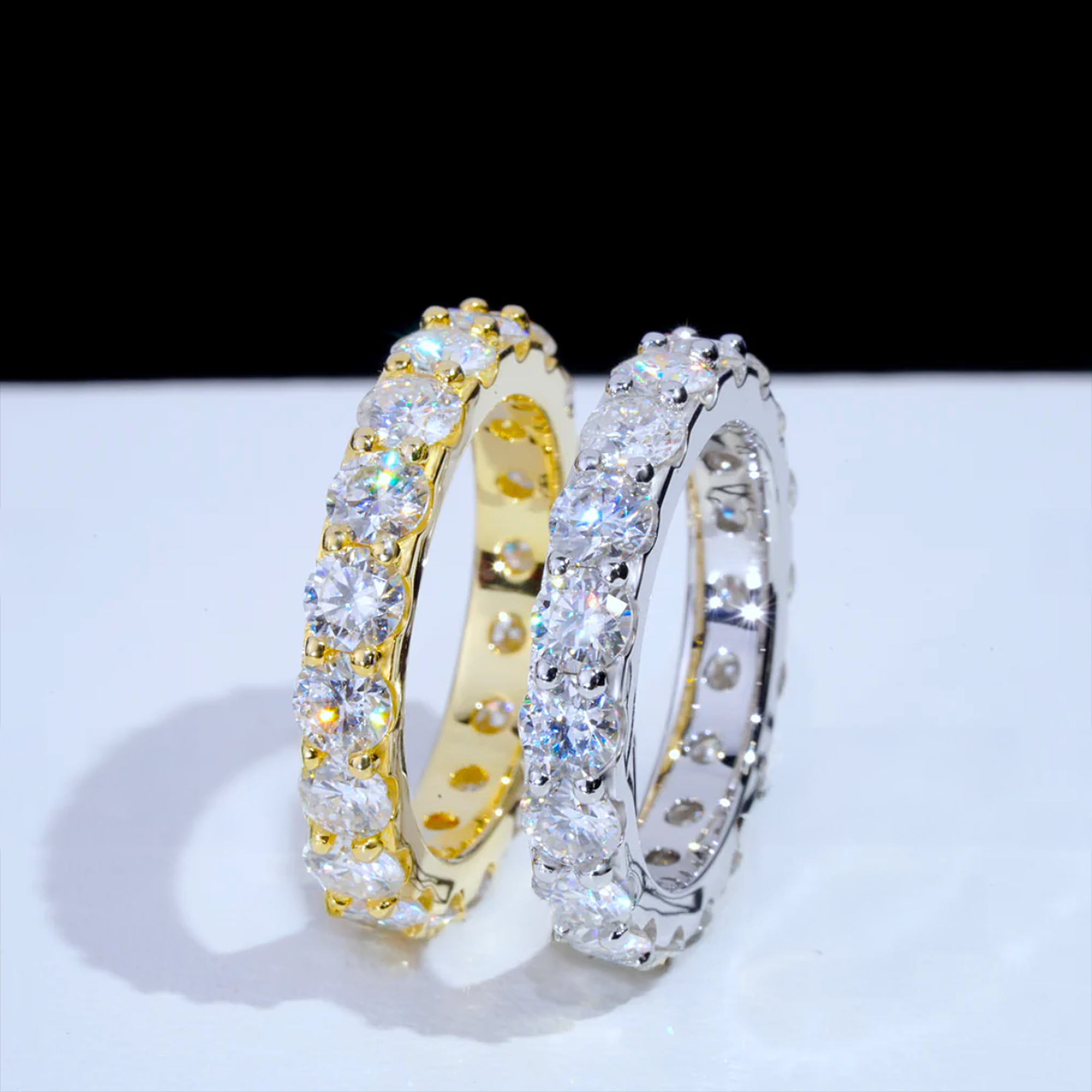 6.00 CARAT VVS MOISSANITE SINGLE-ROW ETERNITY RING