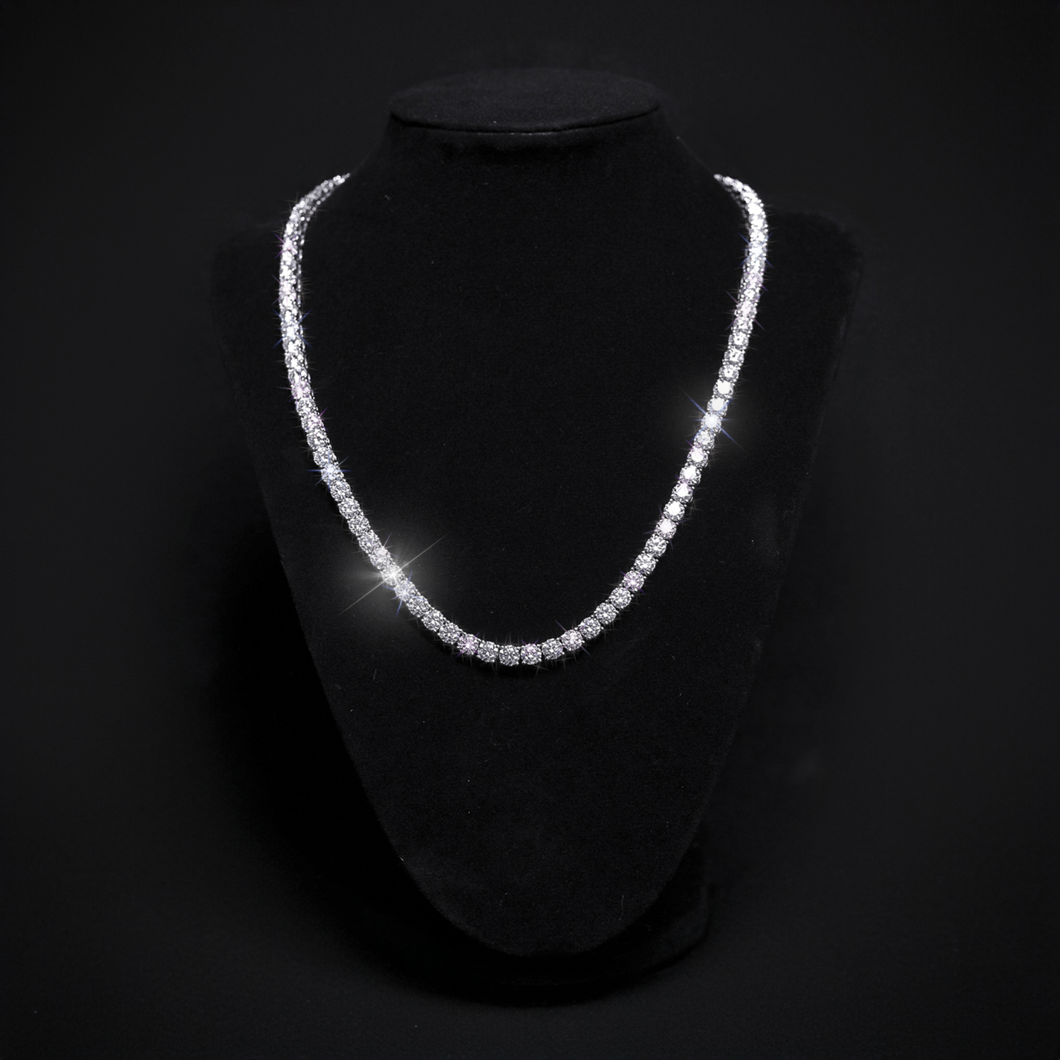 5MM 925S & VVS MOISSANITE TENNIS CHAIN WHITE GOLD