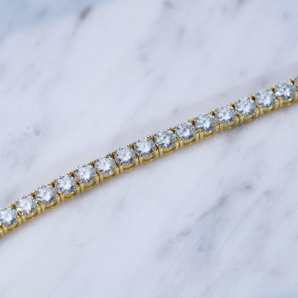 4MM 925S & VVS MOISSANITE TENNIS CHAIN 18K GOLD